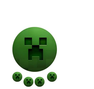 Minecraft Essbar Piksel TNT Zuckermasse Tortenbild Tortenaufleger + 4 Muffin m14