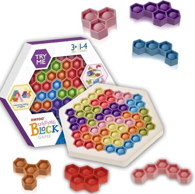 Pop It Antistress Bubble Fidget Push Zappelblöcke Puzzle Sechseck weiß