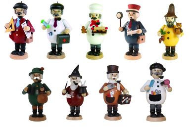 Räuchermännchen Berufe - 15,0 - 17,5 cm/ Original erzgebirgische Handwerkskunst