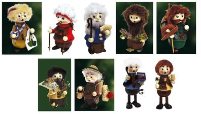 Räuchermännchen kreativ - 10,0 - 13,0 cm/ Original erzgebirgische Handwerkskunst