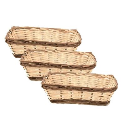 3x Geschenkkorb geflochten aus Weide 35x 25x 10cm