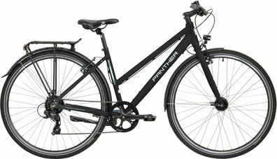 Panther Laval 3.0 schwarz matt 28&quot; Trapez Trekkingrad in Schwarz