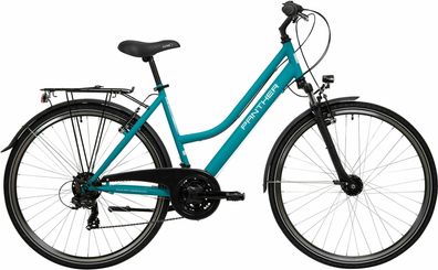 Panther Laval 1.0 blau matt 28&quot; Trapez Trekkingrad in Dunkelblau