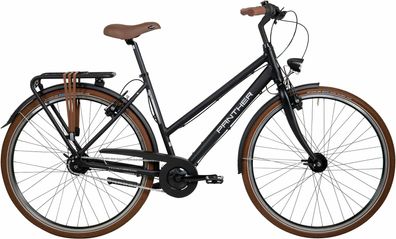 Panther Caraz 6.0 schwarz matt 28&quot; Trapez Cityrad & Urban Bike in Schwarz