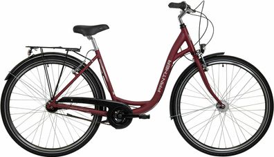 Panther Caraz 1.0 bordeaux matt 28&quot; Wave Cityrad & Urban Bike in Dunkelrot