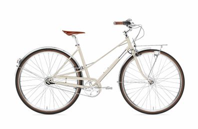 Creme Cycles Caferacer Lady Doppio Silver Champagne 28" Trapez Cityrad & Urban