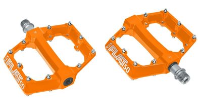 KLS FLAT 50 Pedale Orange Flat Pedals in Orange