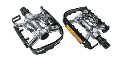 KLS Clipper Pedale Silver Hybridpedale in Silber