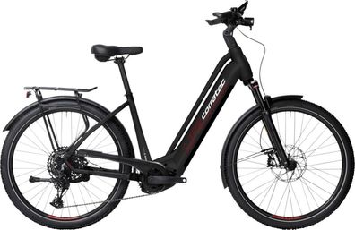 Corratec LIFE CX7 BELT Black/White/Red 27,5" 750 Wh Wave E-Tourenbike in Schwarz