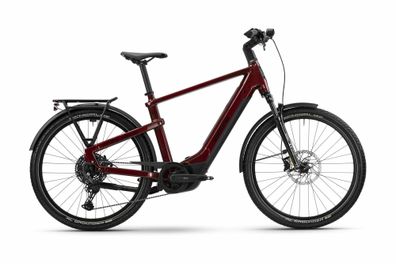 Winora Yakun X10 warm red-gloss 27,5&quot; 800 Wh Diamant E-Tourenbike in Hellgrün