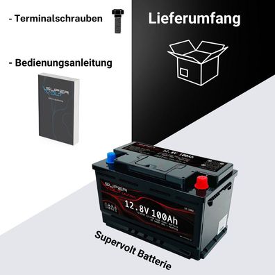 Supervolt Ultra LiFePO4 100Ah 12.8V mit Bluetooth BMS