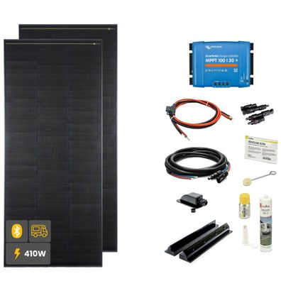 410W Black Wohnmobil Solaranlage SOLA Frame schwarz