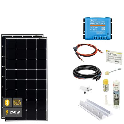 Wattstunde SOLA Frame Daylight Wohnmobil Komplettset 250 W weiß