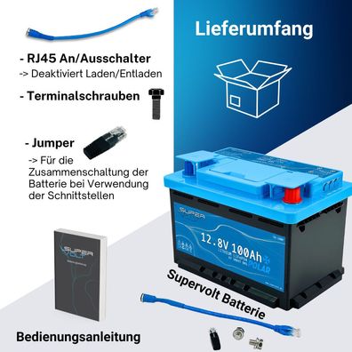 Supervolt Polar LiFePO4 100Ah 12.8V mit Heizung & Bluetooth BMS
