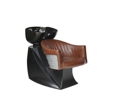 Waschplatz Comair St. Tropez Stuhl cognac braun / Becken schwarz (kostenlose Lieferun