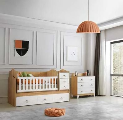Modernes Babyzimmer Set mit Wiege und Kommode Funktionales und stilvolles Design