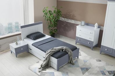 Modernes Kinderzimmer Set mit Bett Nachttisch und Kommode Stilvolles Design