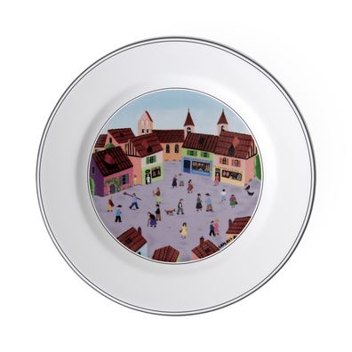 Villeroy & Boch Vorteilset 6 Stück Design Naif Frühstücksteller Dorf Premium Porce