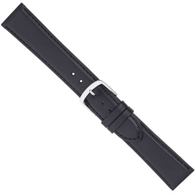 Ersatzband Uhrenarmband Leder Band schwarz 26552S