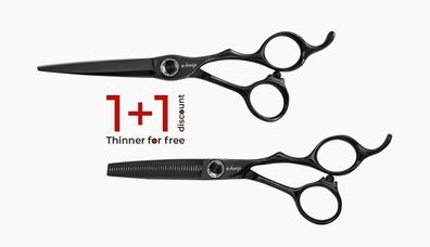 e-kwip Kuro Set Haarschneideschere 60 + Modellierschere 40