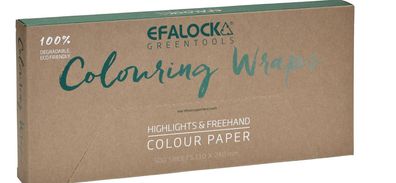 Efalock Strähnenpapier Papergreen Coloring WRAPS 24 x 11 cm weiß 500 Stück