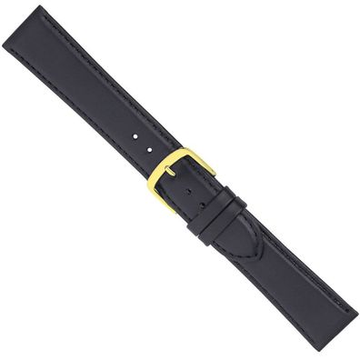 Ersatzband Uhrenarmband Leder Band schwarz 26553G