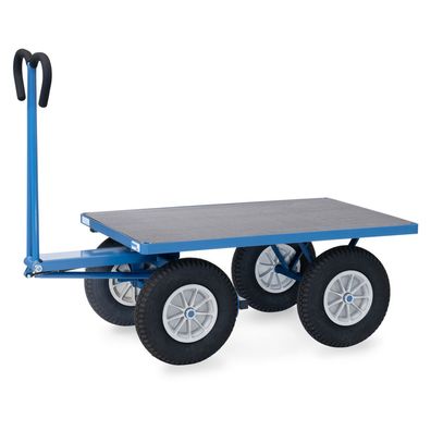 Fetra Handpritschenwagen mit Polyurethanbereifung, 1200x800mm Ladeflaeche 750kg Trag