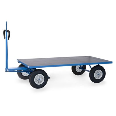 Fetra Handpritschenwagen mit Zugoese und Polyurethanbereifung, 2000x1000mm Ladeflaec