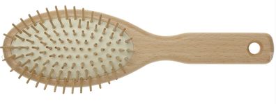 Efalock Pneumassagebürste VITA FLEX 9-reihig oval groß helles Holz