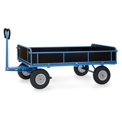Fetra Handpritschenwagen mit Bordwaenden und Polyurethanbereifung, 1940x940mm Ladefl