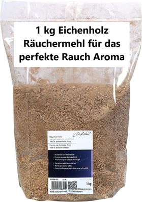 NEU 1kg Räuchermehl Eichenholz für Grillgut Fleisch Geflügel Rauchnote Aroma NEW