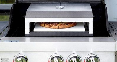 NEU Ofen Grillaufsatz Steinplatte für Pizza Flammkuchen Brot Backen im Gasgrill
