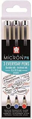 SAKURA Poxsdkpn3a Fineliner Pigma Micron PN 3er Office-Set