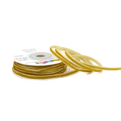 Samtband 3mm x 10m Rolle Gold