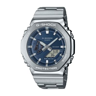 Casio G-Shock Uhr Herren GM-2110D-2BER Blau, Edelstahl, Resin