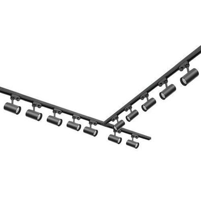 3-Phasen-Schienen-Set Nextrack-schienensystem Komplett-Set Schwarz
