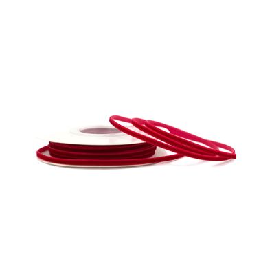 Samtband 3mm x 10m Rolle Rot