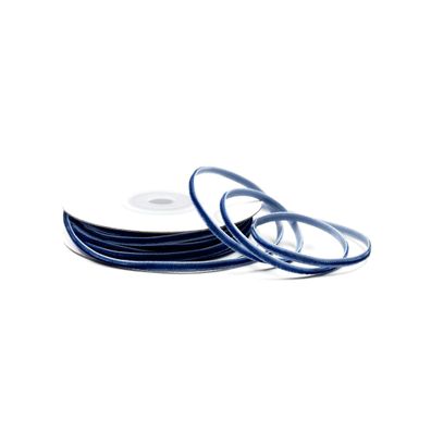 Samtband 3mm x 10m Rolle Dunkelblau