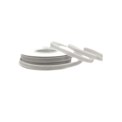 Samtband 6mm x 10m Rolle Silber / Grau