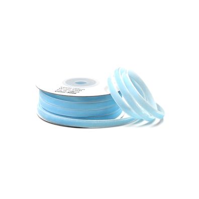 Samtband 6mm x 10m Rolle Hellblau
