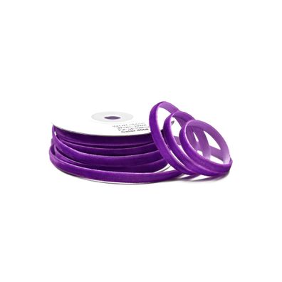 Samtband 6mm x 10m Rolle Lila