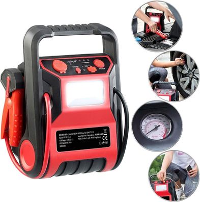 NEU 5in1 Starthilfe Powerbank & Kompressor USB für Auto Motorrad Fahrrad Camper