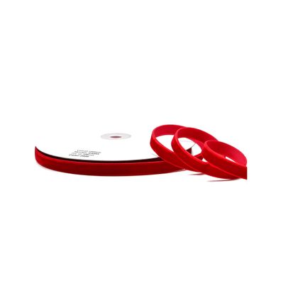 Samtband 10mm x 10m Rolle Rot