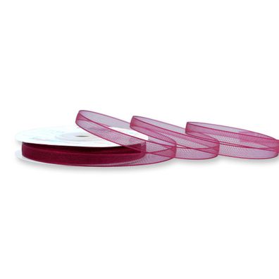Organzaband 6mm x 25m Rolle Bordeaux