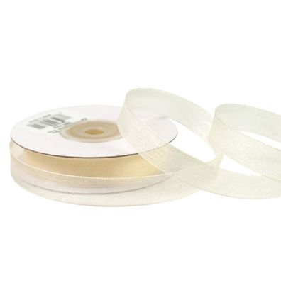 Organzaband 12mm x 25m Rolle Champagner