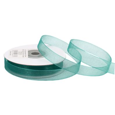 Organzaband 12mm x 25m Rolle Petrol