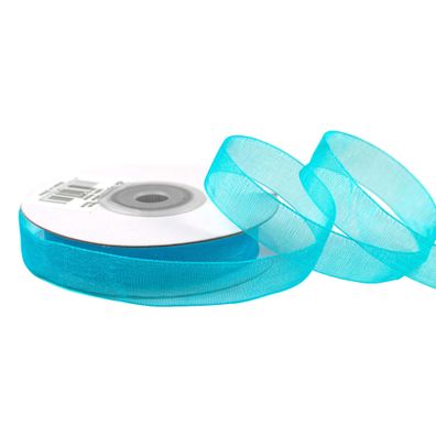 Organzaband 12mm x 25m Rolle Türkis