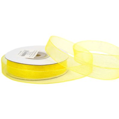 Organzaband 12mm x 25m Rolle Gelb