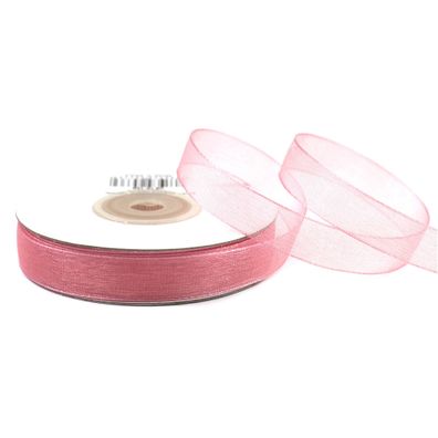 Organzaband 12mm x 25m Rolle Altrosa