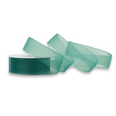 Organzaband 25mm x 25m Rolle Petrol